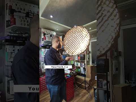 Kit Lumière Vidéo LED 500W avec Softbox Parabolique 90 cm + Trépied 2.6 m
