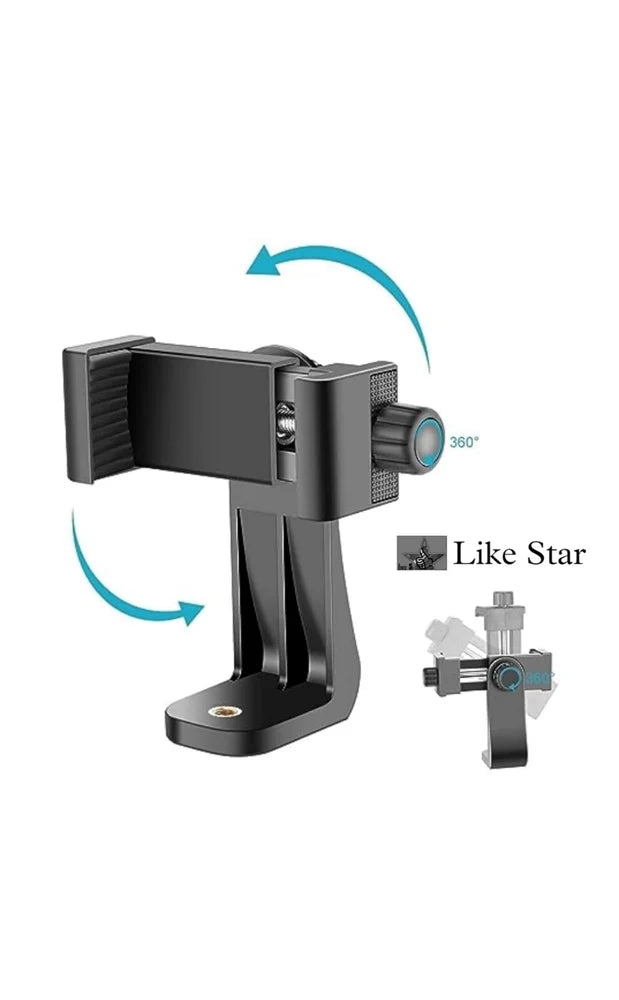 Support Téléphone pour Trépied – Rotation 360° et Fixation Universelle