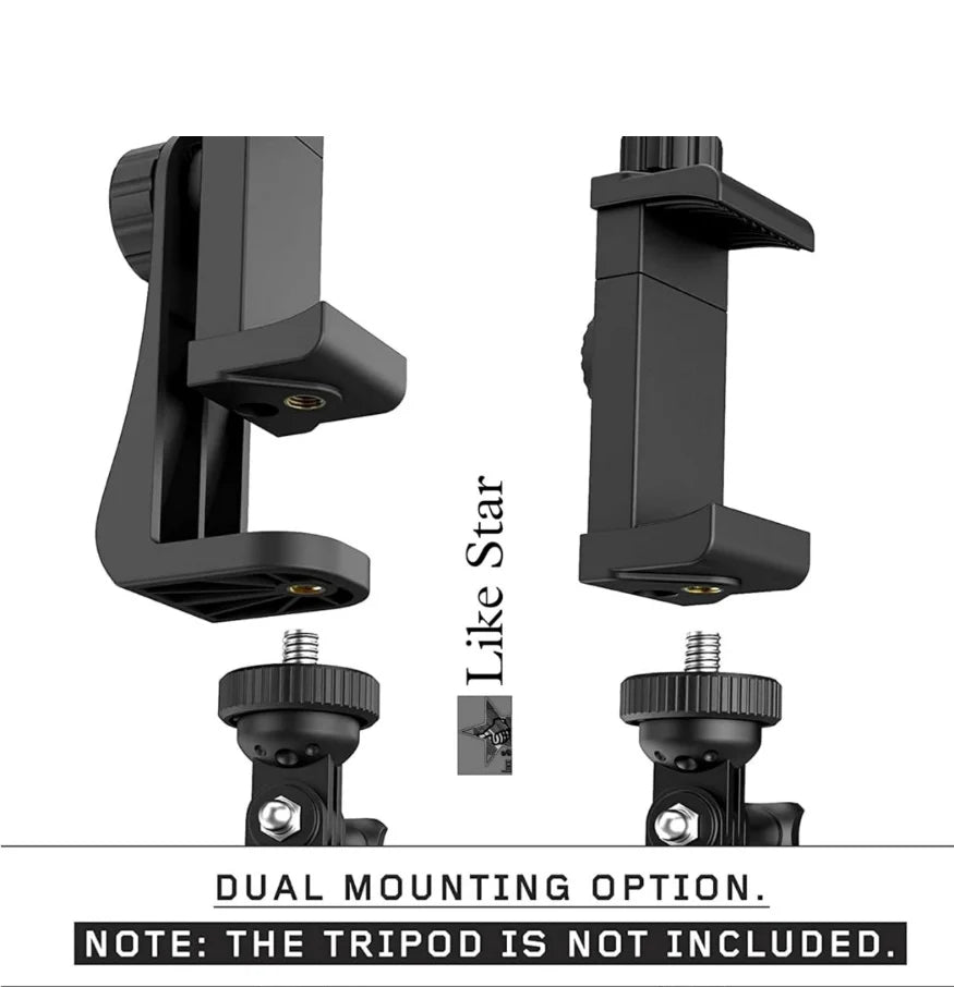 Support Téléphone pour Trépied – Rotation 360° et Fixation Universelle