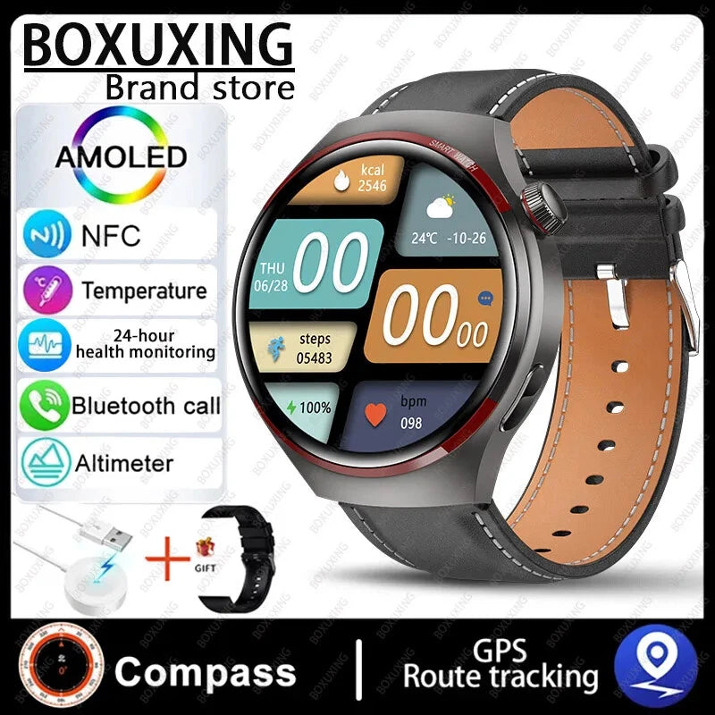 Smart Watch GT4 Pro – GPS, NFC, Appels Bluetooth, Écran HD