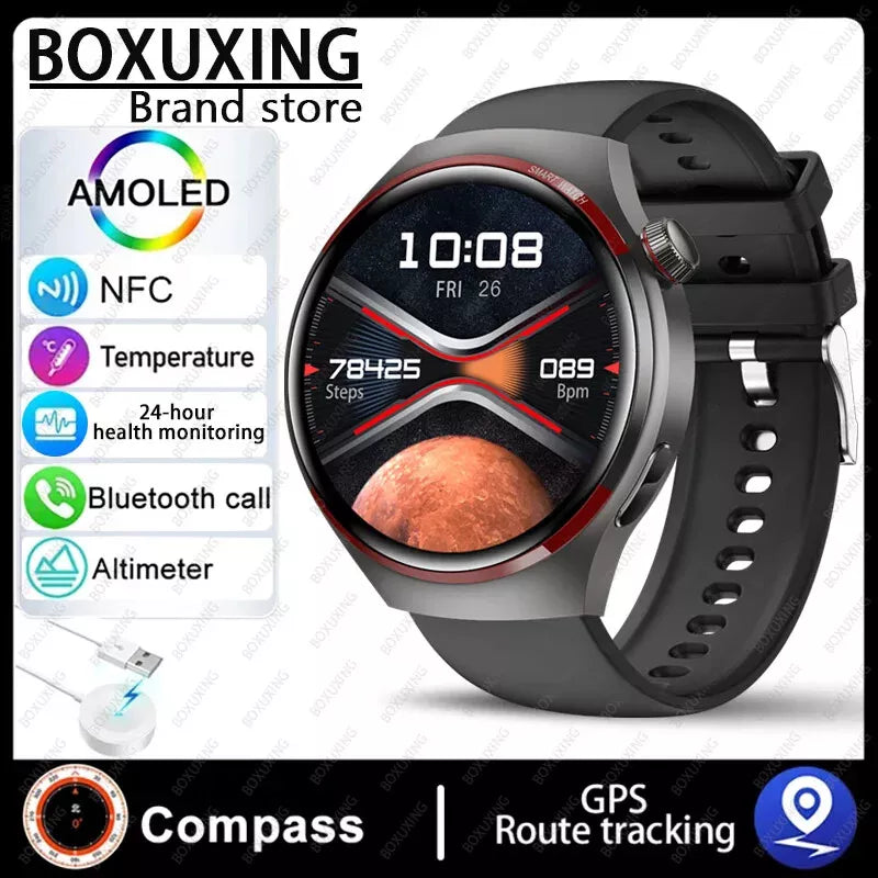 Smart Watch GT4 Pro – GPS, NFC, Appels Bluetooth, Écran HD
