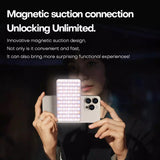 Lampe LED M19 Double Face pour Caméra & Smartphone – Rechargeable 3000mAh, Température 2500-9000K, Aimantée & Portable
