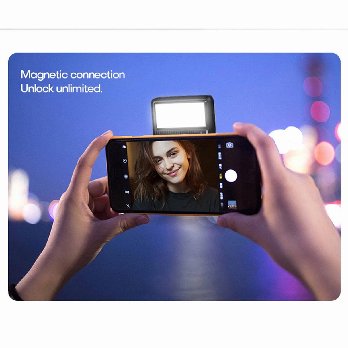 Lampe LED M19 Double Face pour Caméra & Smartphone – Rechargeable 3000mAh, Température 2500-9000K, Aimantée & Portable