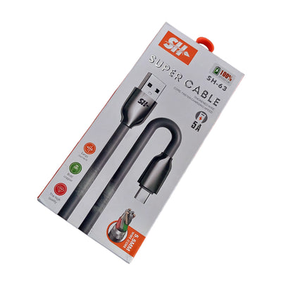 SH-63 : Câble Haut de Gamme de 1m - Charge Rapide 5A et Noyau 5,5mm