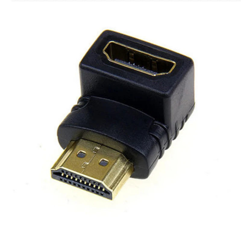 Adaptateur HDMI mâle vers femelle, connecteur résistant à 90 degrés