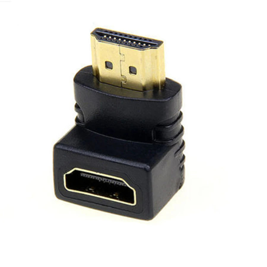 Adaptateur HDMI mâle vers femelle, connecteur résistant à 90 degrés