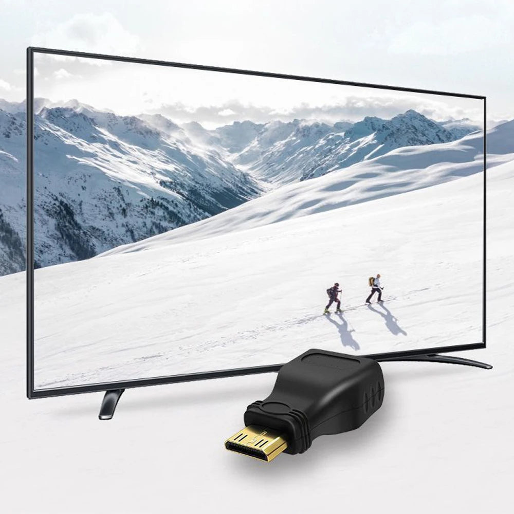 Mini adaptateur compatible HDMI mâle vers HDMI femelle