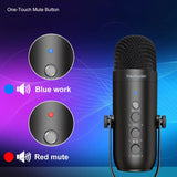 Kit de microphone studio professionnel USB à condensateur cardioïde