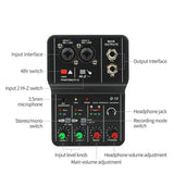 Carte son Mixeur Portable professionnel Q-12 avec phantom 48V