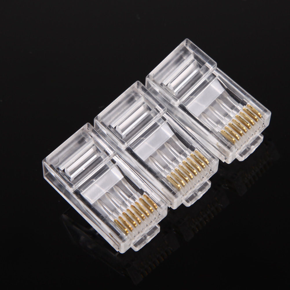 100 pièces RJ45 connecteur de réseau de prise modulaire pour UTP Cat5 ...