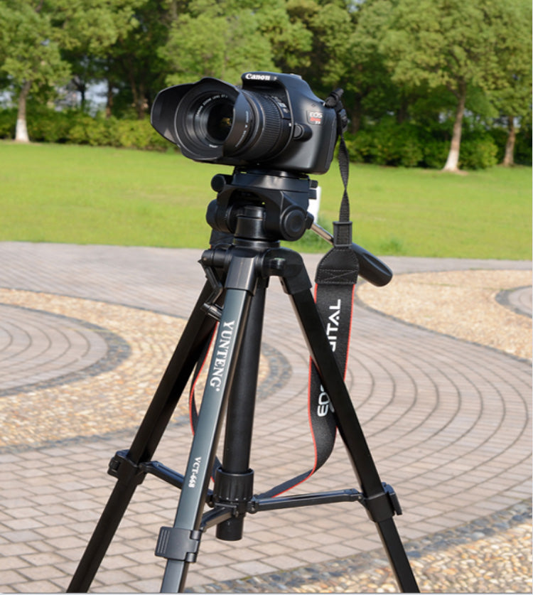 YUNTENG – trépied Pro VCT-668 avec tête d'amortissement, caméra panoramique