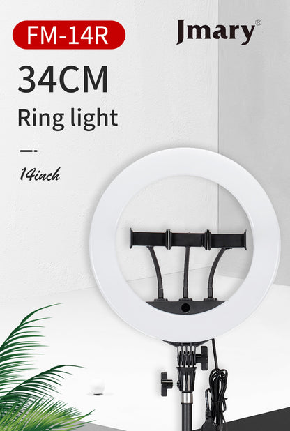Ring Light Professionnel 36W - Jmary FM14R 34cm Dimmable LED + Trépied 2m