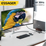 إيساجر 5 في 1 USB C HUB HDMI-4K محطة إرساء موزع