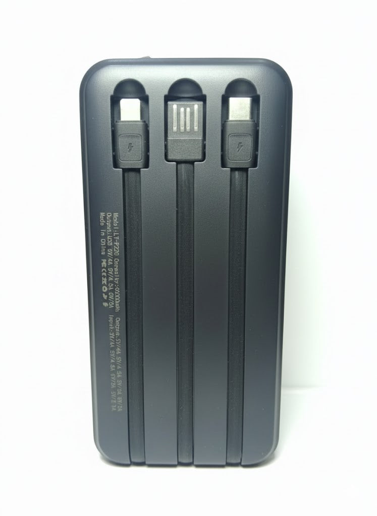 Power Bank LOZA 40000mAh 22.5W Fast Charge avec câbles intégrés