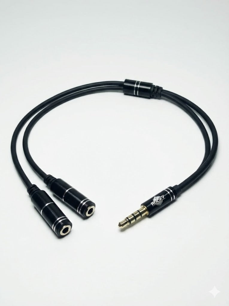 Adaptateur Jack 6.35mm Mono vers Double RCA Femelle