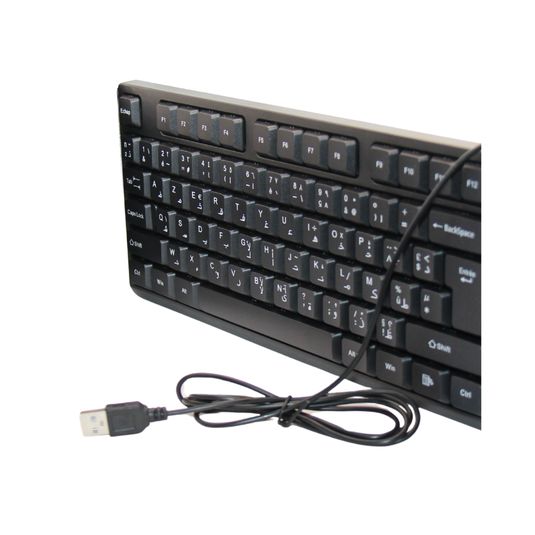 Clavier Filaire USB KB-039U – 104 Touches – Noir
