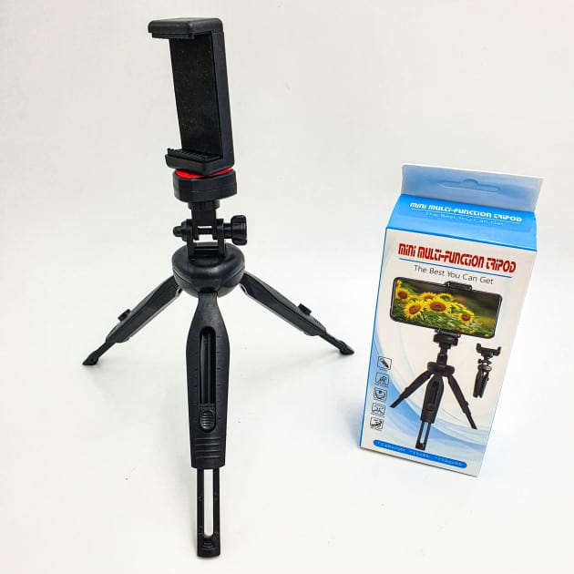Trépied trépied télescopique pour appareil photo de téléphone 15-22cm Selfie Mini trépied multifonction noir