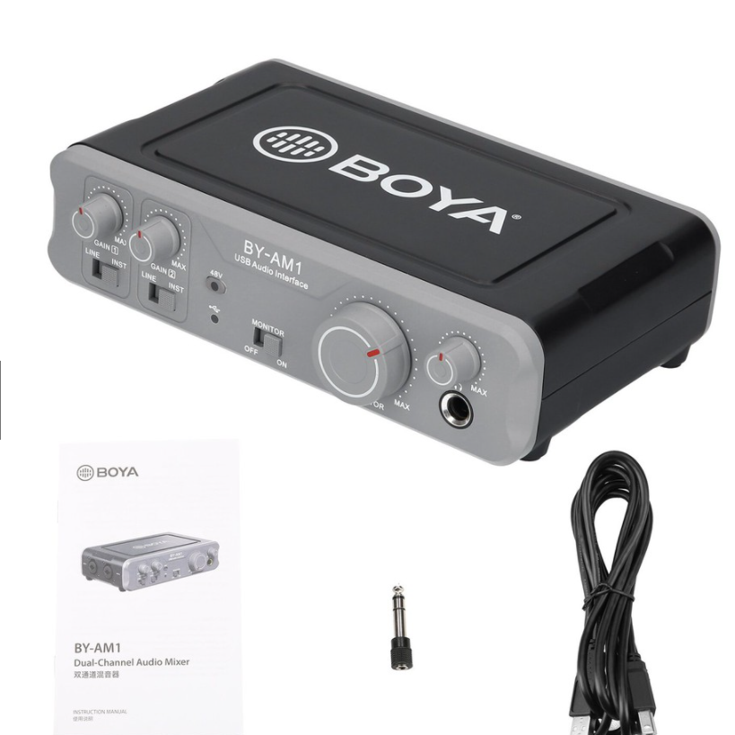 Carte Son BOYA BY-AM1 double canal 48V Miexeur