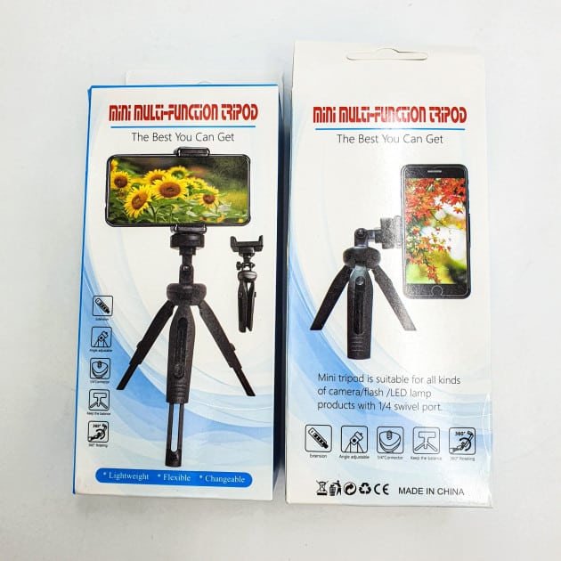 Trépied trépied télescopique pour appareil photo de téléphone 15-22cm Selfie Mini trépied multifonction noir