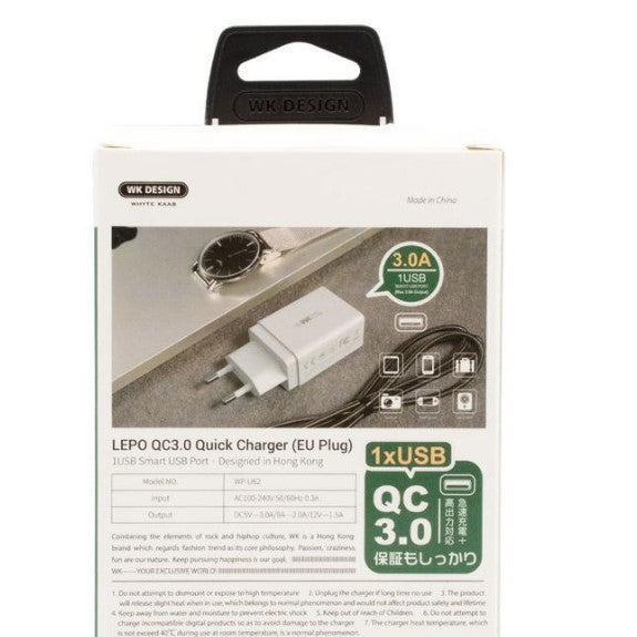 شاحن محول ريميكس WK بسيط USB 3.0 سلسلة ليبو WP-U52