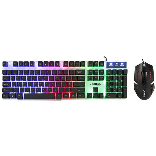 clavier rétroéclairé mécanique gaming + souris Jedel GK100 - Yourtech.ma