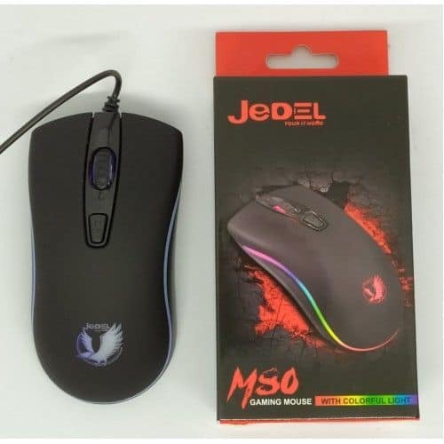 Jedel M80 Souris de jeu a fil gaming mouse gamer RGB LED