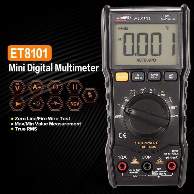 Multimètre numérique professionnel WINAPEX ET 8101