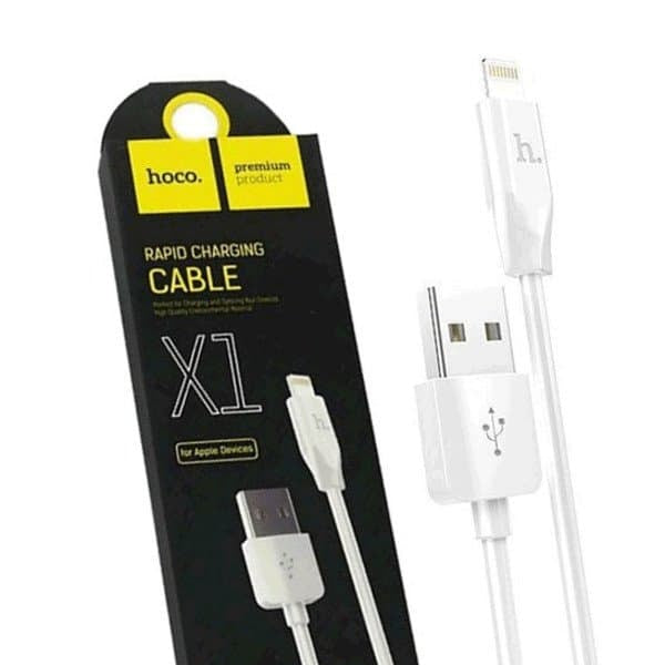 CABLE DE CHARGE RAPIDE HOCO X1 pour apple 2M (BLANC)