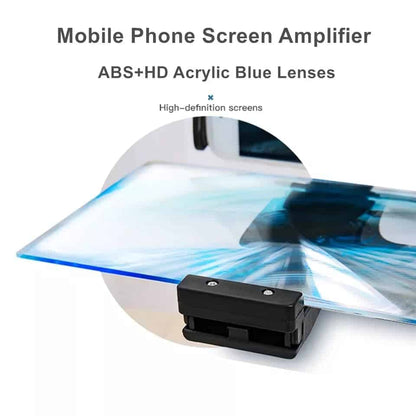 12 pouces téléphone portable amplificateur d'écran paresseux pince loupe bureau lit Projection vidéo support