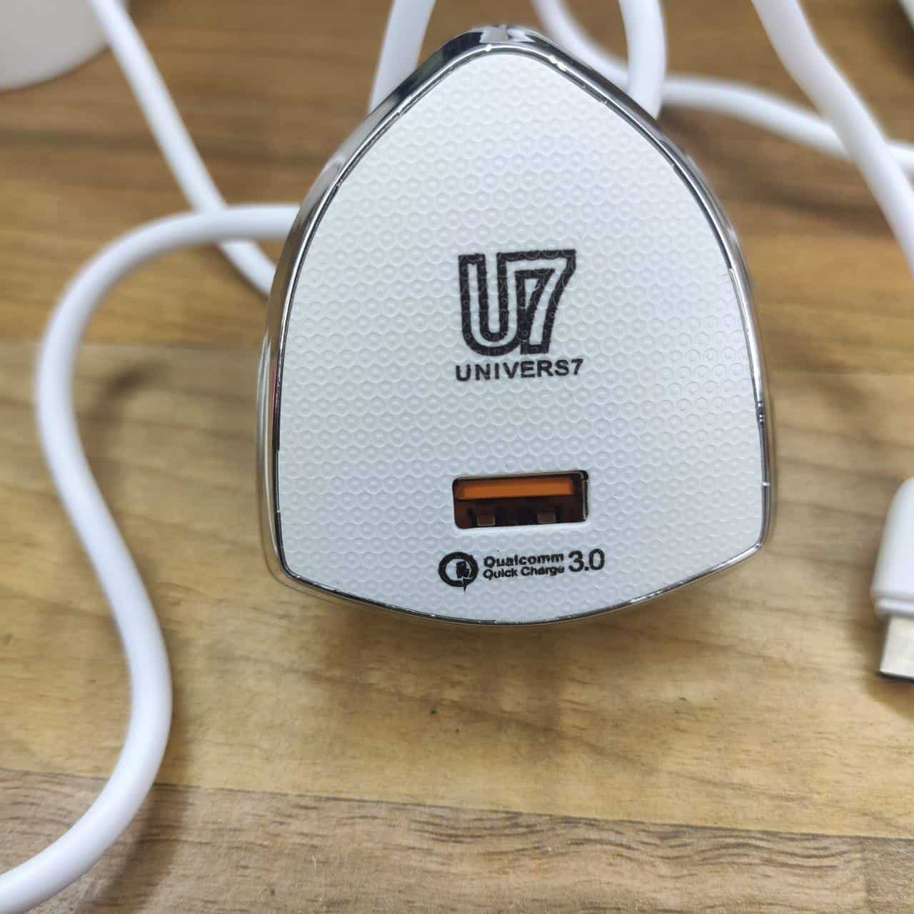 Chargeur rapide 2.4A Qualcomm 3.0 Quick charge U7-316 Type-C