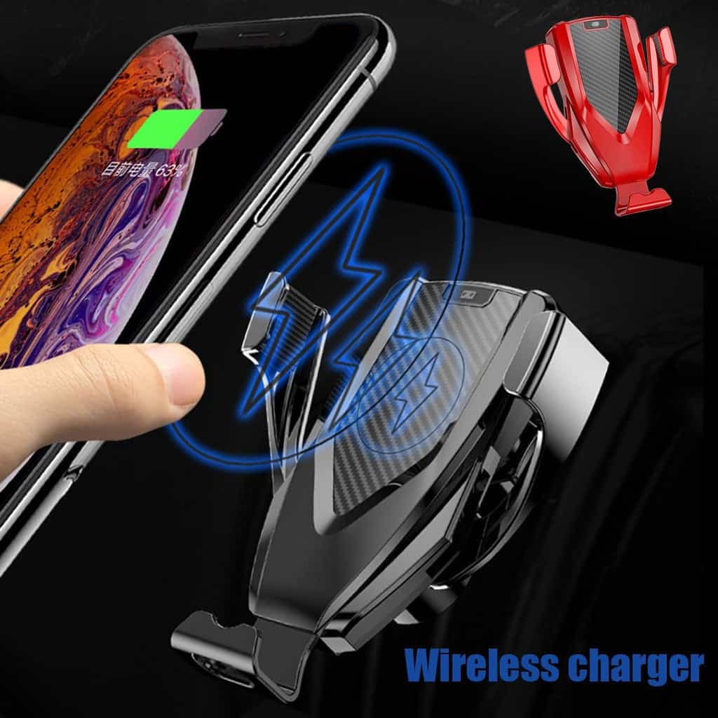M8 intelligent induction voiture Téléphone sans fil rapide Support Qi Chargeur Mont pour iPhone