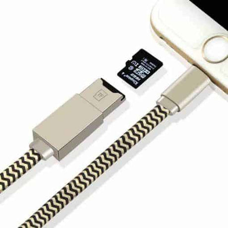 Câble Lightning Auslese ™ iDragon + lecteur de carte mémoire MicroSD Adaptateur USB avec port 8 broches pour iphone 6s / 6s plus / 6/6 plus / 5 / 5s / 5c / ipad 4 / ipad 4 / ipad