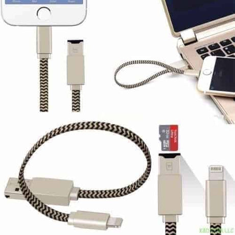 Câble Lightning Auslese ™ iDragon + lecteur de carte mémoire MicroSD Adaptateur USB avec port 8 broches pour iphone 6s / 6s plus / 6/6 plus / 5 / 5s / 5c / ipad 4 / ipad 4 / ipad