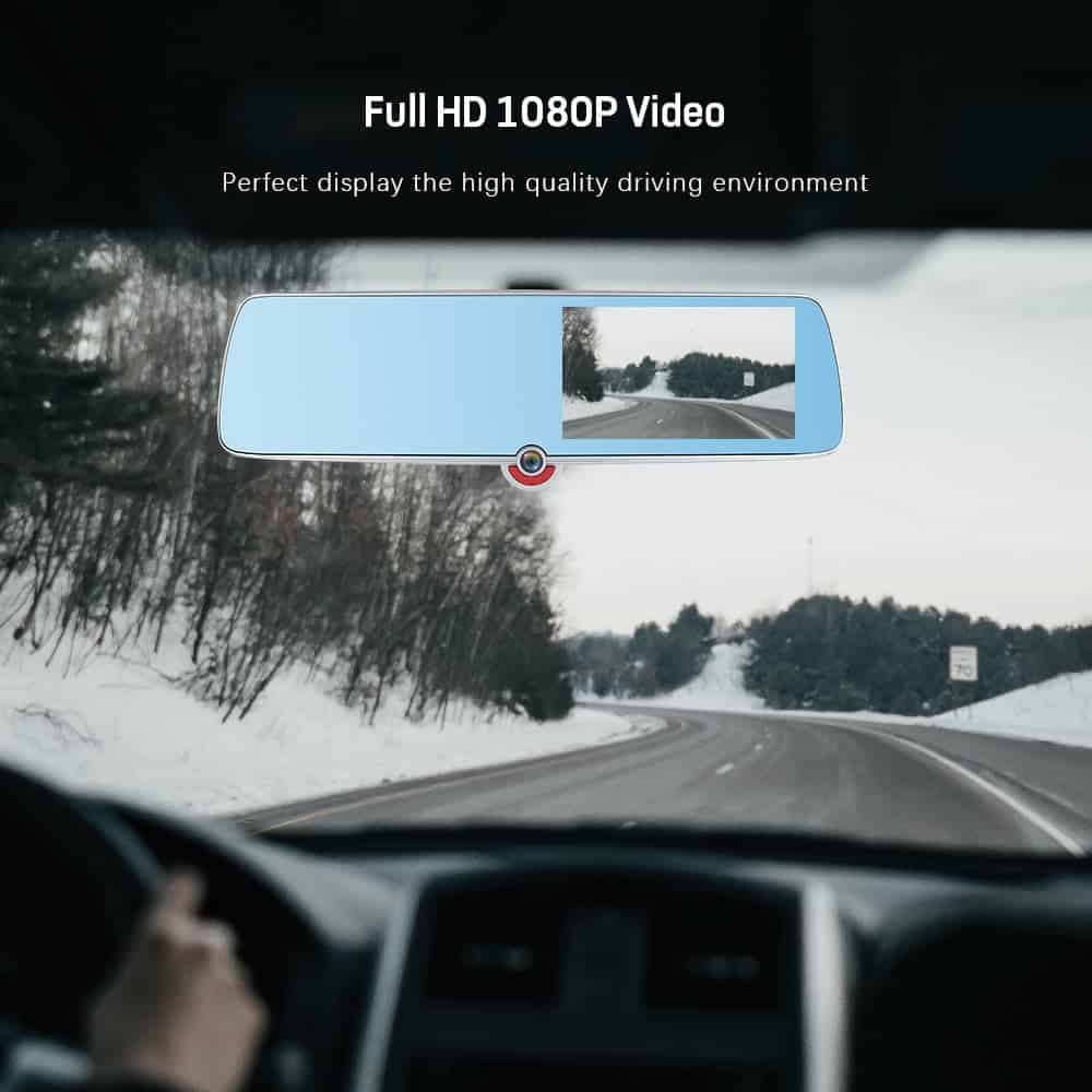3 caméra Auto rétroviseur enregistreur vidéo 5 pouces Full HD 1080P écran tactile vision nocturne double lentille Dash Cam registraire Camcord