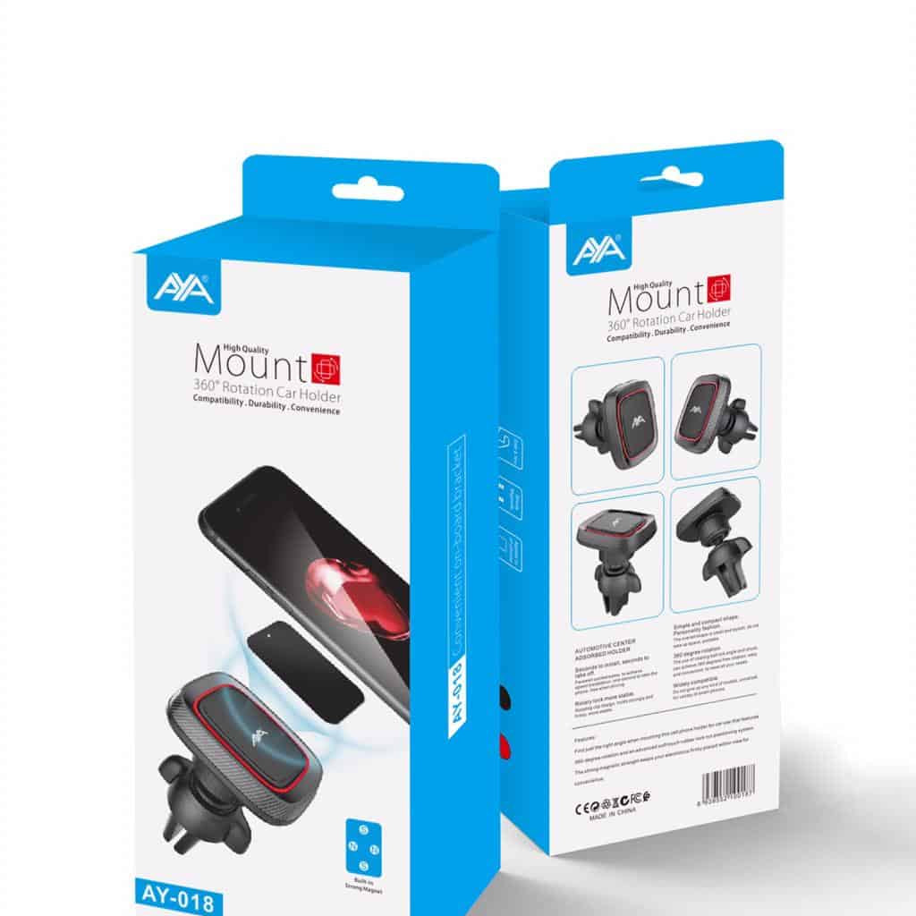 Aya Support de téléphone pour voiture Magnétique ventilation Montage Mobile 360