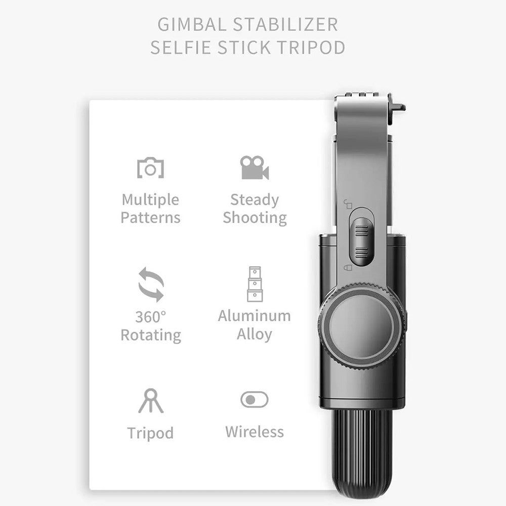 STICK SELFIE AVEC STABILISATEUR GIMBAL ET SUPPORT DE TRÉPIED L08