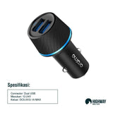 Chargeur de voiture Oraimo OCC-21D double usb ultra compact charge rapide avec lumière LED