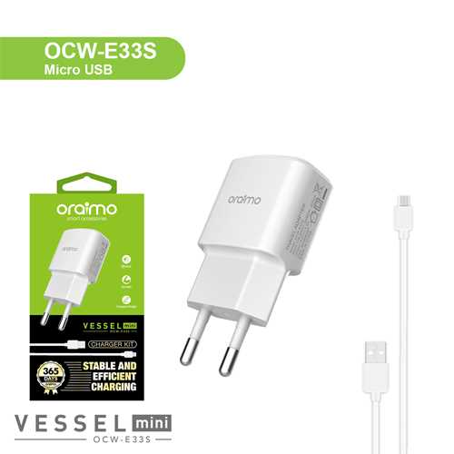 Chargeur Pour Android ORAIMO OCW-E33S - Qualité Supérieure - Blanc