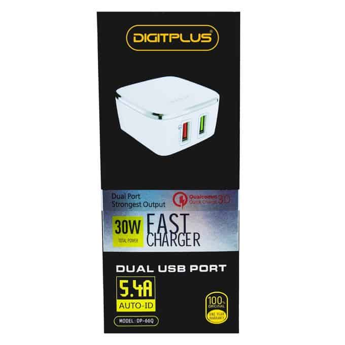 DIGIT PLUS ORIGINAL FAST CHARGEUR DIGITPLUS DUAL PORT