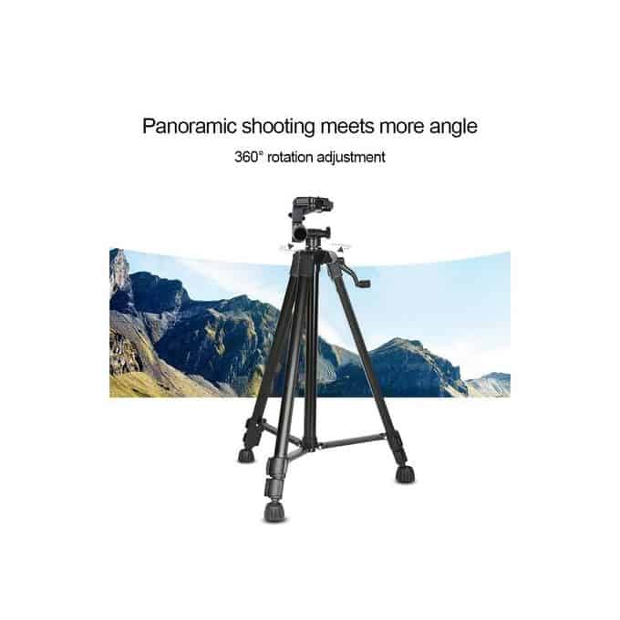 trépied professionnel tripod léger pour caméra et telephone en aluminium
