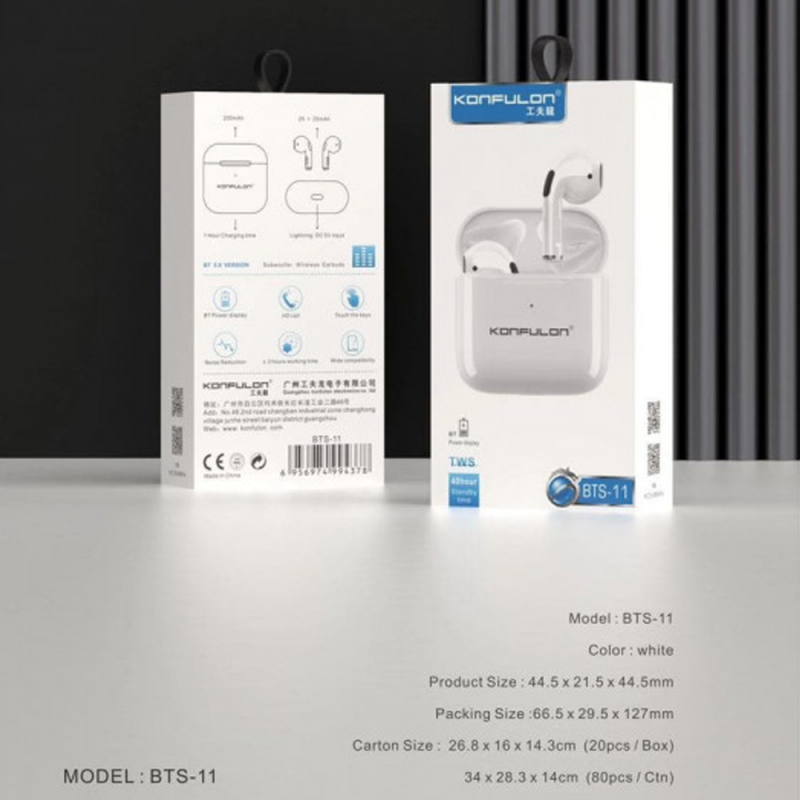 Konfulon BTS-11 Écouteur sans fil - La Technologie sans fil au Service de votre Musique