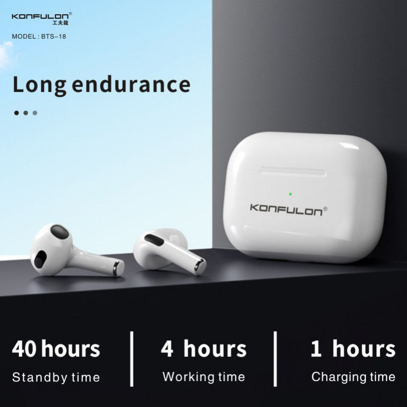 Konfulon BTS-18 Écouteur sans fil - Le Son de la Qualité Optimisé pour votre Confort