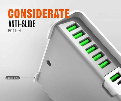 Chargeur de bureau Plustar A6802 6 USB avec batterie externe 2600 mAh