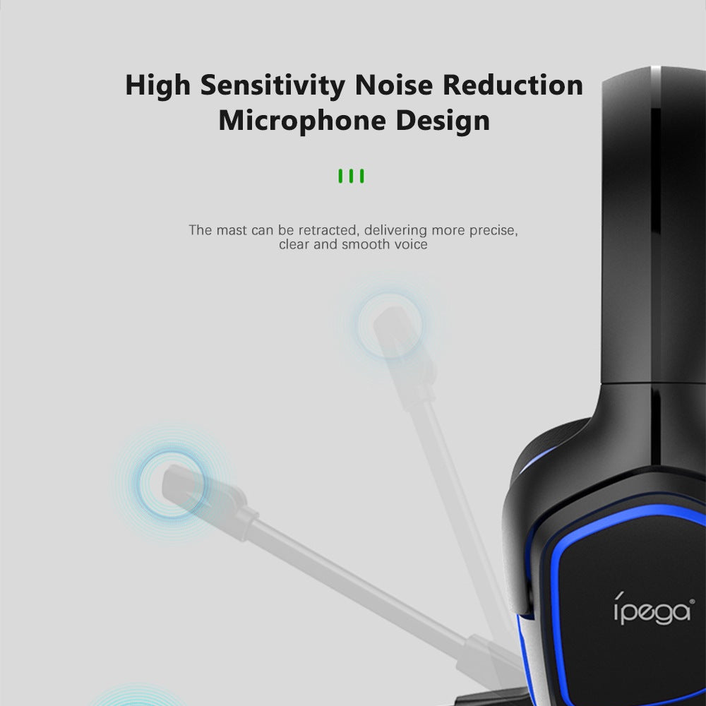 iPEGA PG - Casque Gaming R006B Platinum - Bleu / Vert