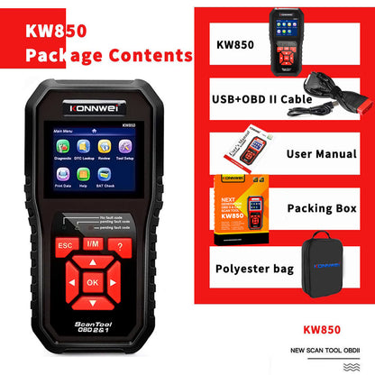 KW850 Outil d'analyse Konnwei Professionnel Obd2