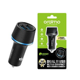 Chargeur de voiture Oraimo OCC-21D double usb ultra compact charge rapide avec lumière LED