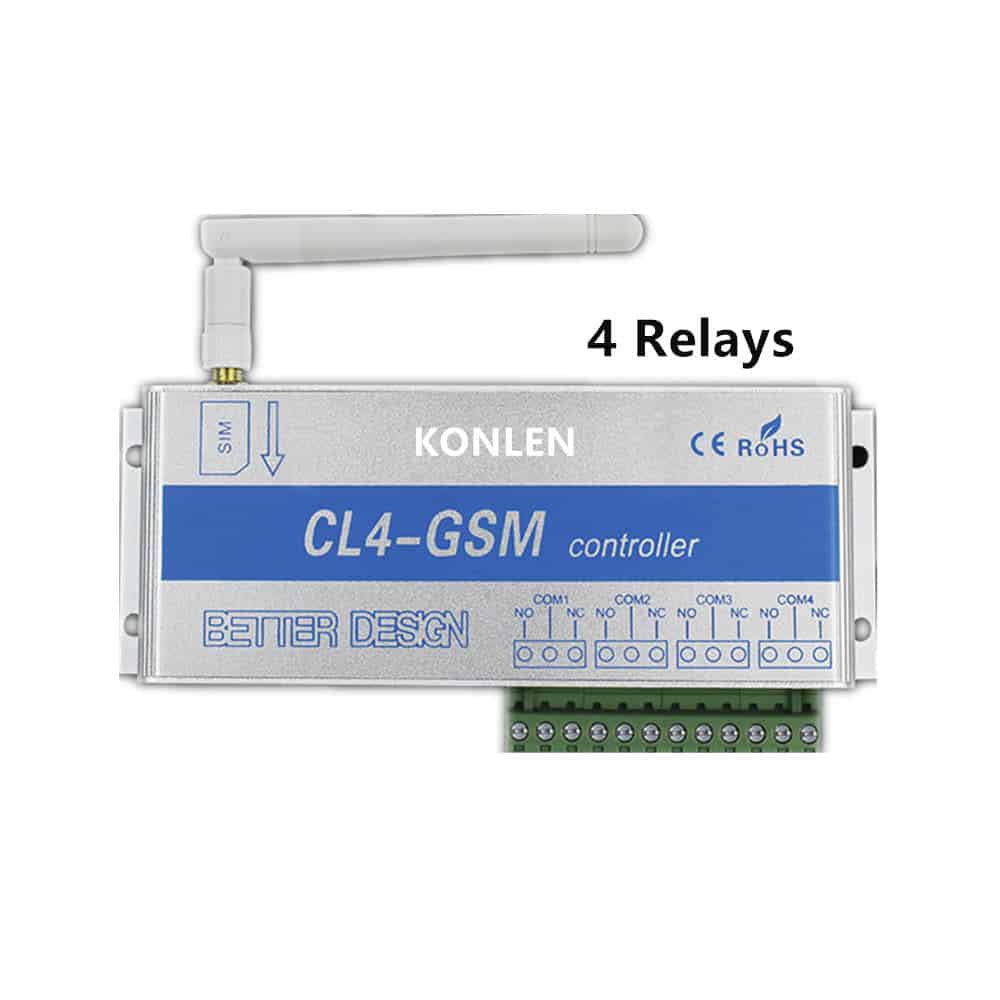 CL4-GSM Régulateur Smart GSM Interrupteur SMS Appel Télécommande pour Portœil automatique Ouvre-porte