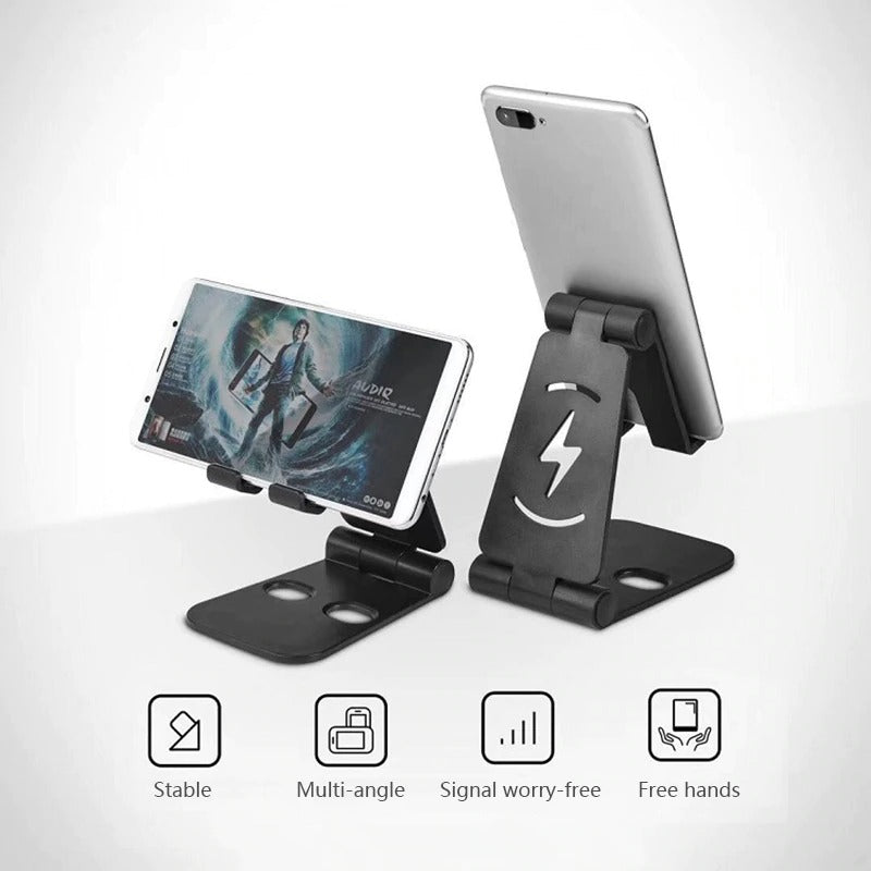 Support de bureau pour téléphone portable, pliable et extensible, universel, pour les paresseux
