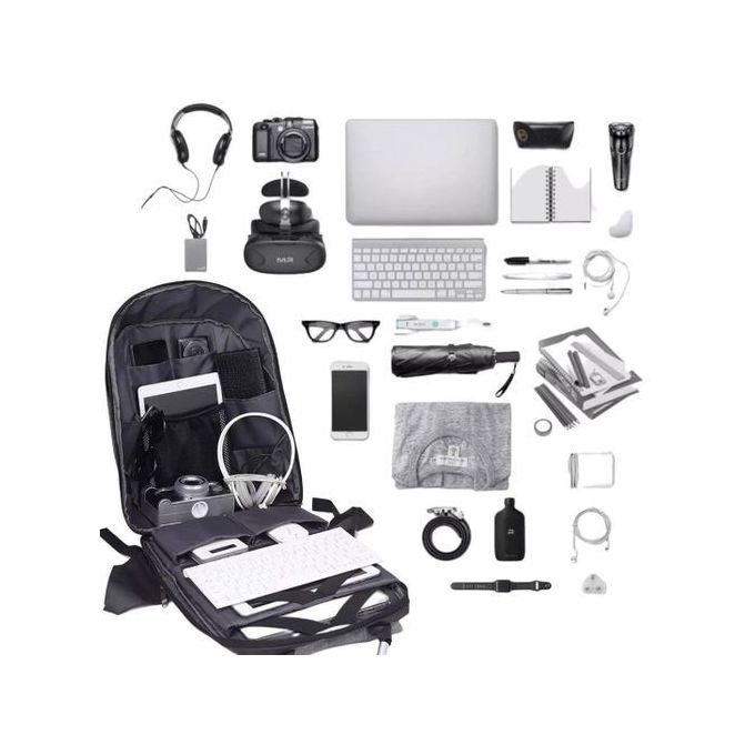 Sac à dos pour ordinateur portable antivol et étanche 15.6"