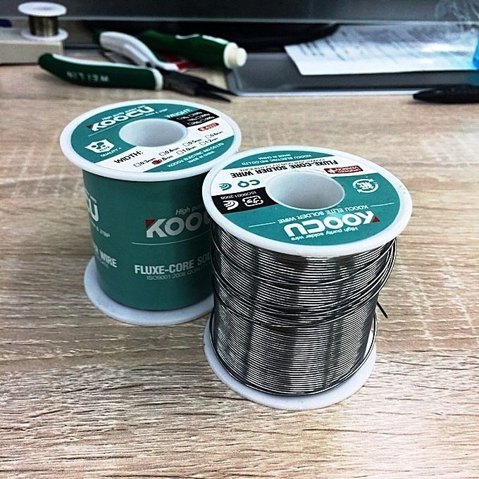Fil à souder de koocu 63sn & 37bp poids 100g et 200g largeur 0.8mm